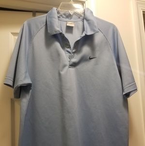 Nike Golf Polo, Light Blue, Size Large.